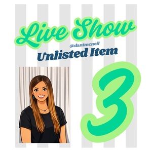Dani’s live show - unlisted item will be featured in live show.